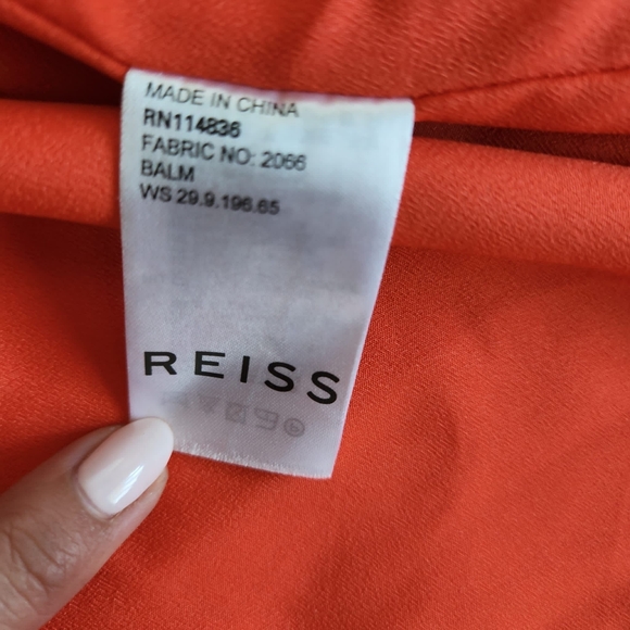 Reiss Orange Dress Size 4 - Picture 8 of 10